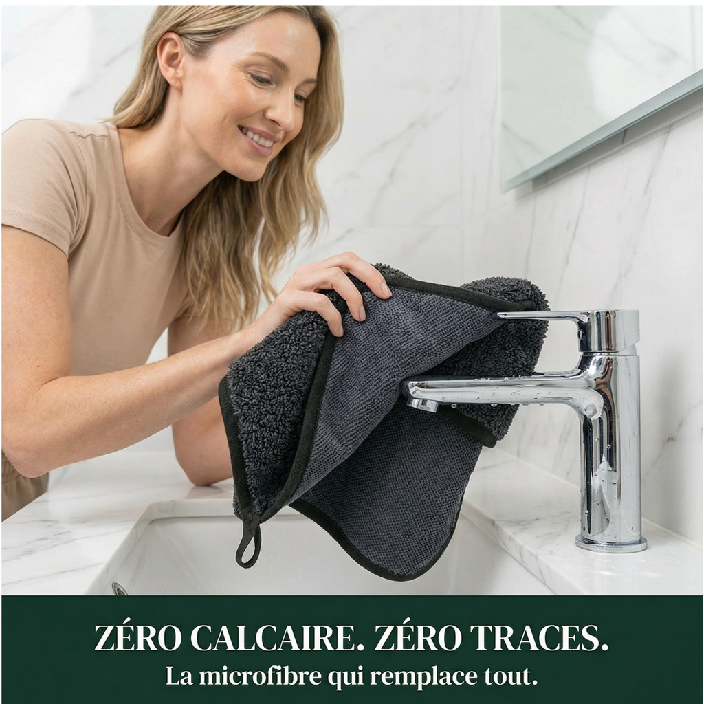 Hygalia — La Microfibre Anti-Calcaire Zéro Traces