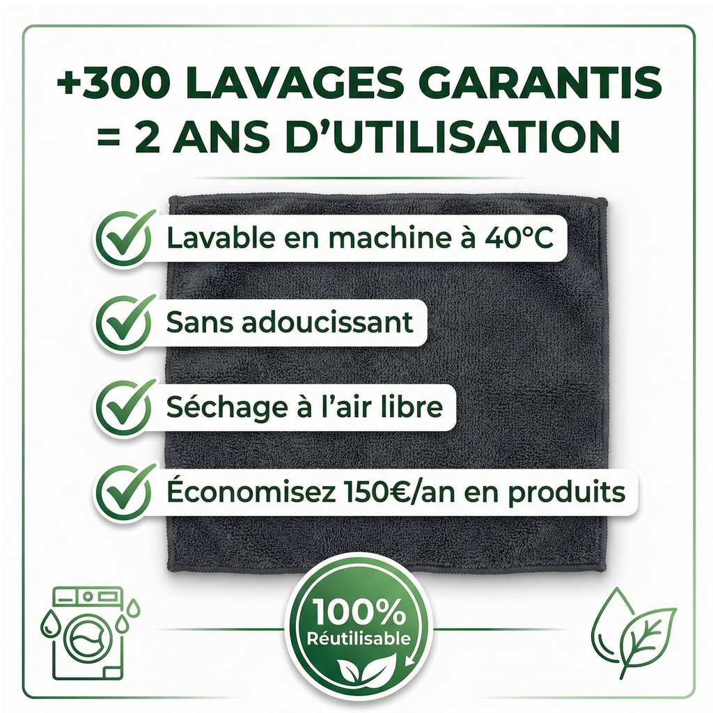 Hygalia — La Microfibre Anti-Calcaire Zéro Traces